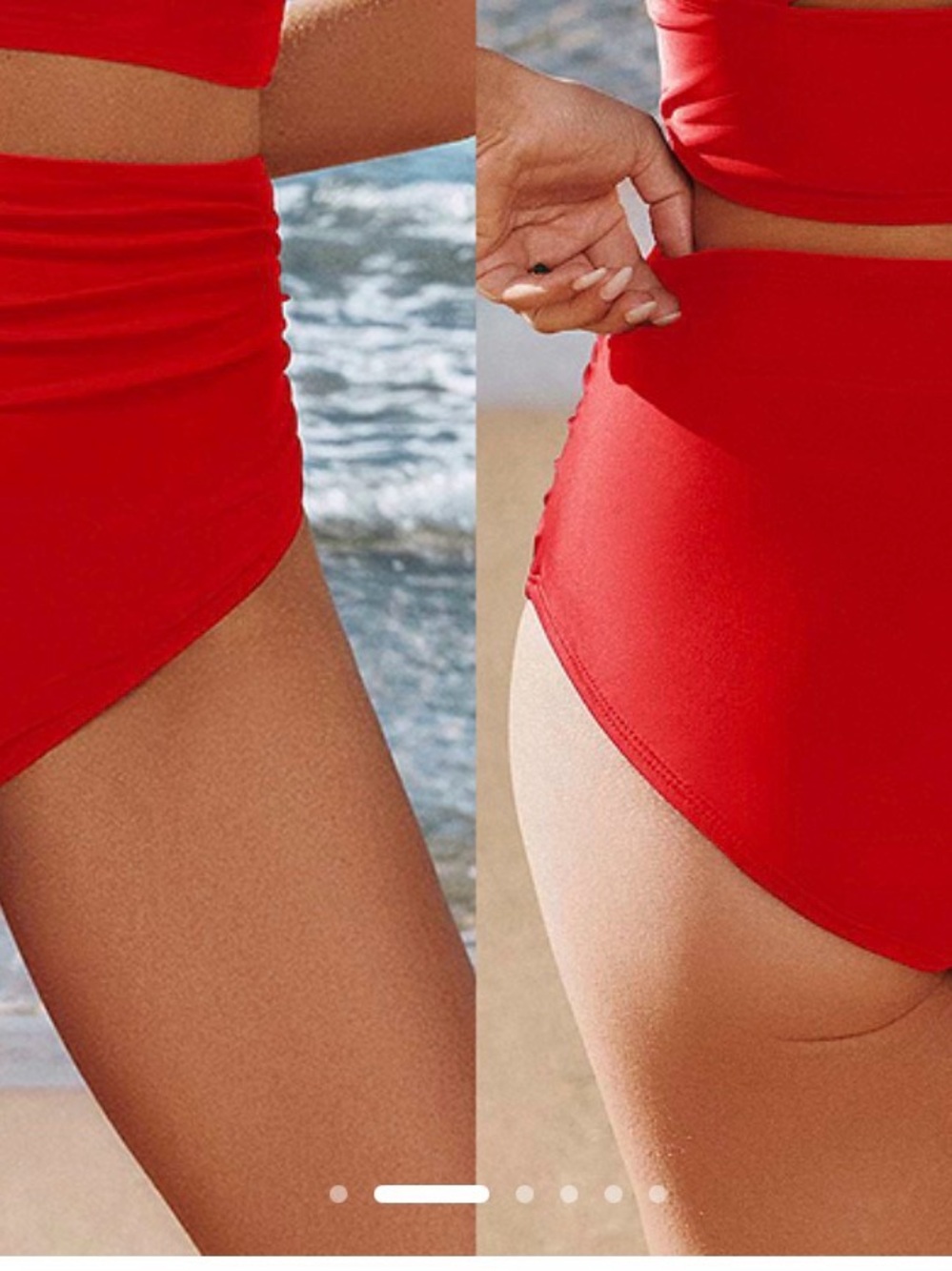 New 🆕 Cupshe High-Waist Red Bikini Bottom